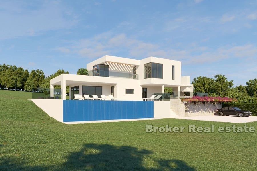 Modern villa with pool in a secluded area