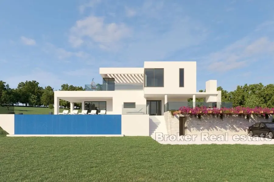 Villa moderne avec piscine dans une zone isolée