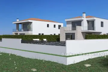 Luxury villa under construction with sea view