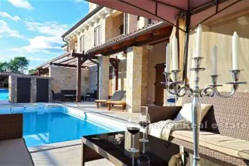 Stone houses with swimming pool