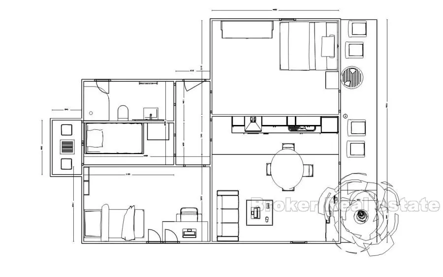 Lägenhet med två sovrum