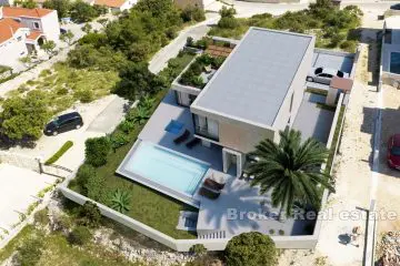 Modern villa with pool and sea view