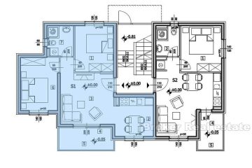 Two-bedroom apartment 55m2 in new building
