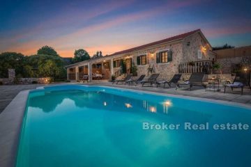 Newly built stone villa with pool