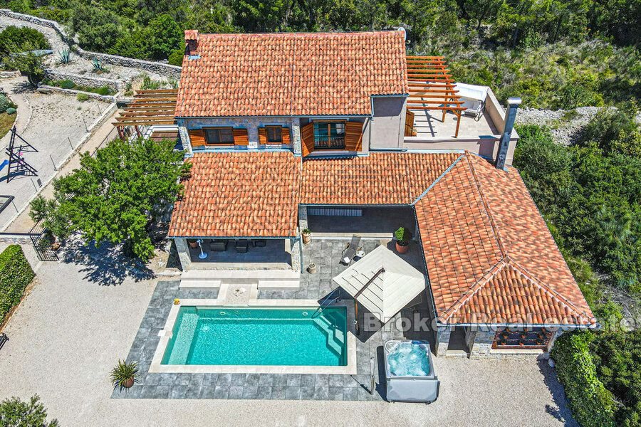 Luxury stone villa with swimming pool