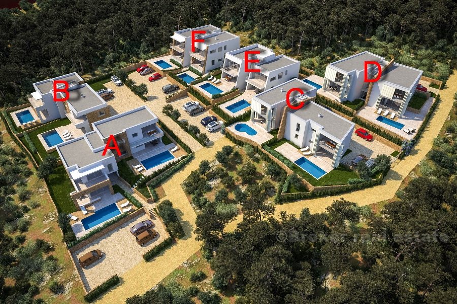 Nouvelles villas avec appartements à vendre
