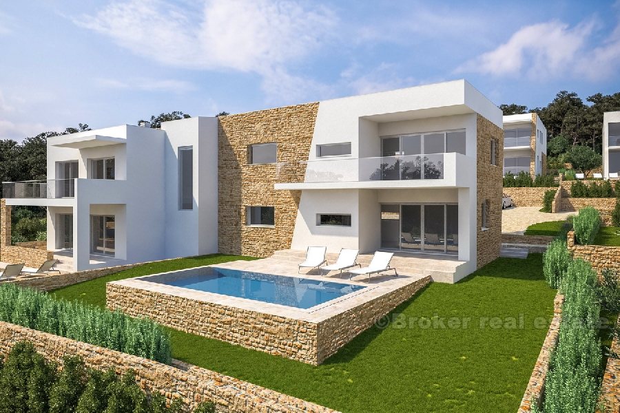 New built villas with apartments for sale