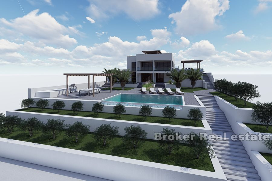 Seafront villa med svømmebasseng, til salgs