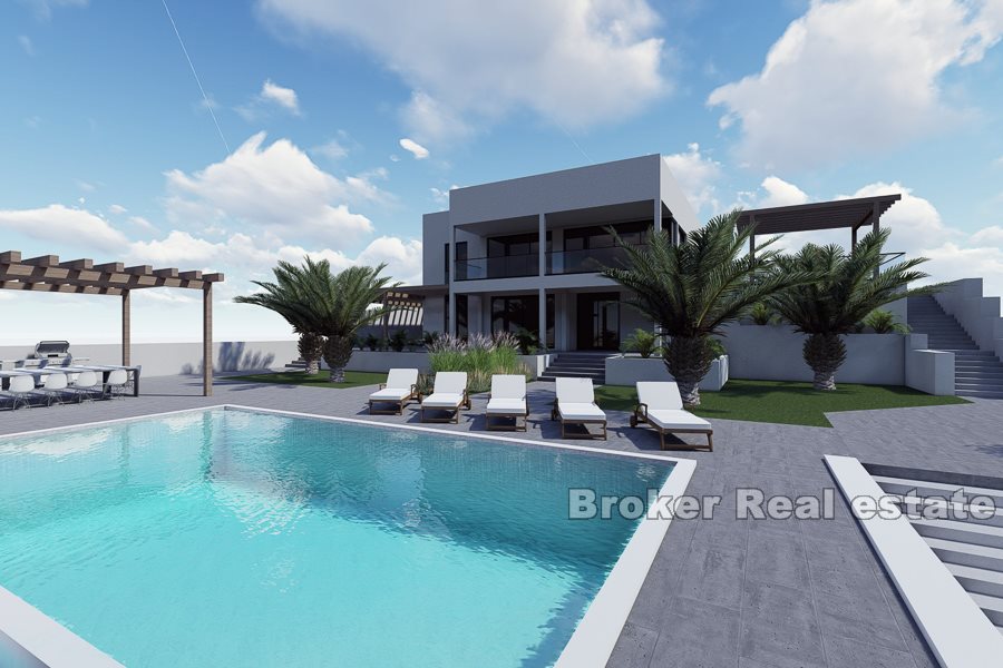 Seafront villa with swimming pool, for sale