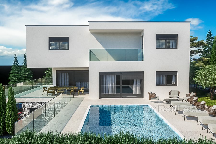 Mycket attraktiv, modern villa med pool