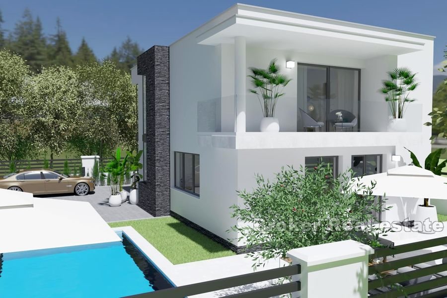 Neu gebaute freistehende moderne Villa