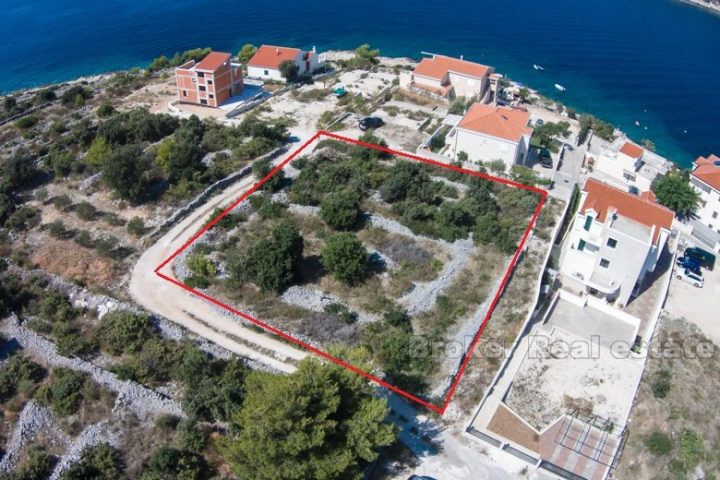 Building land plot at third row from the sea