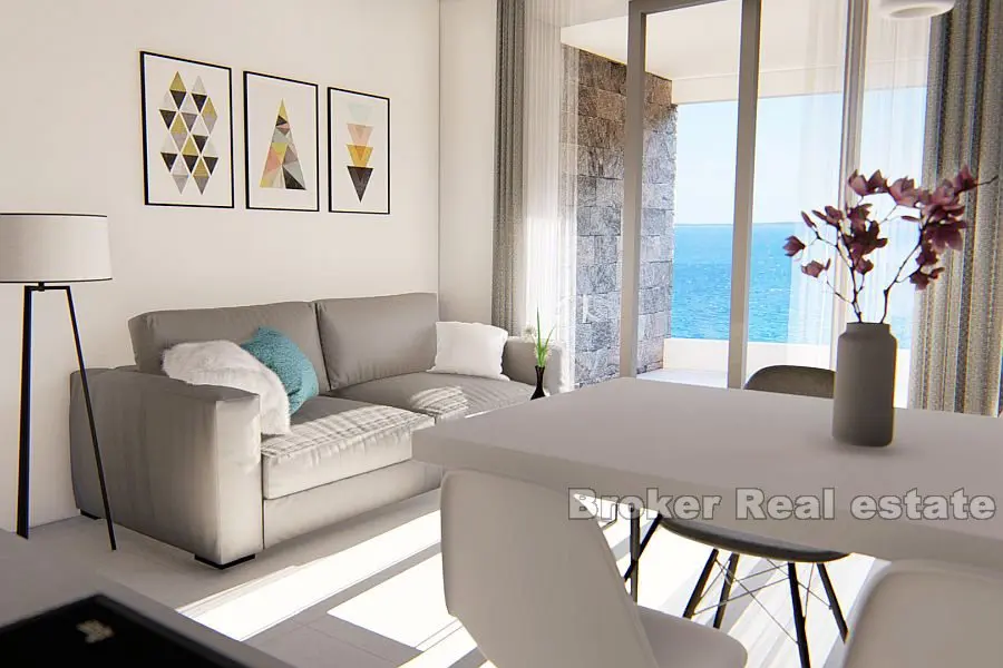 Villa avec appartements de luxe, première rangée à la mer