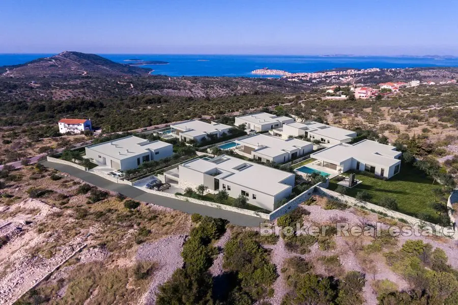 Villa med panoramautsikt över havet