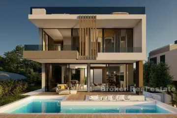 Luxury villas under construction with sea view