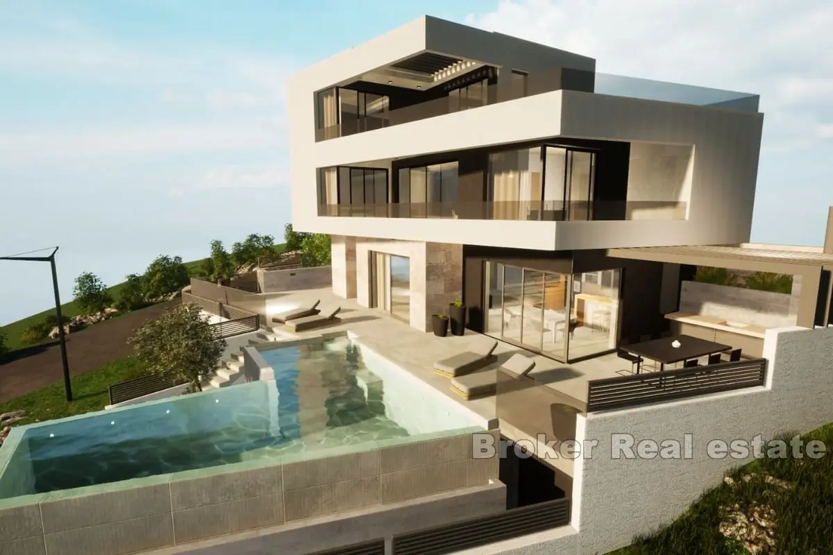 Villa moderne avec vue mer
