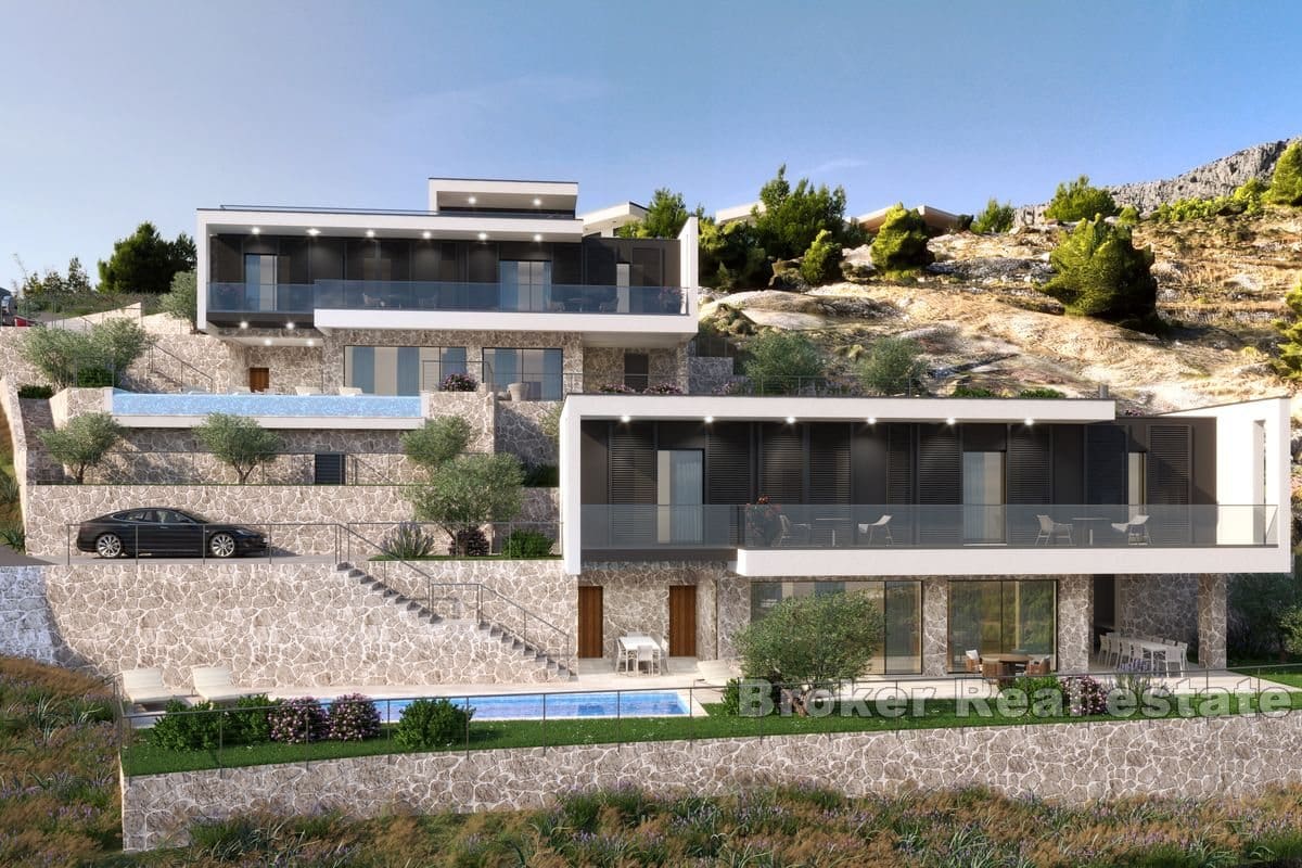 Villa moderne nouvellement construite avec vue mer