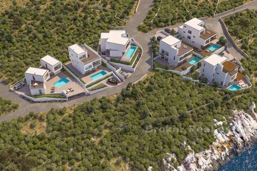Villa avec piscine en construction