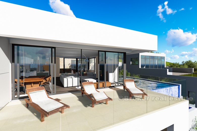 Ny modern villa med pool och fantastisk utsikt