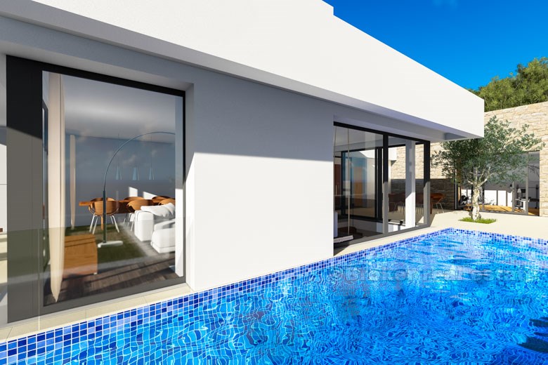 Nová moderní vila s bazénem a nádherným výhledem