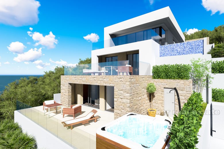 Nuova villa moderna con piscina e vista mozzafiato