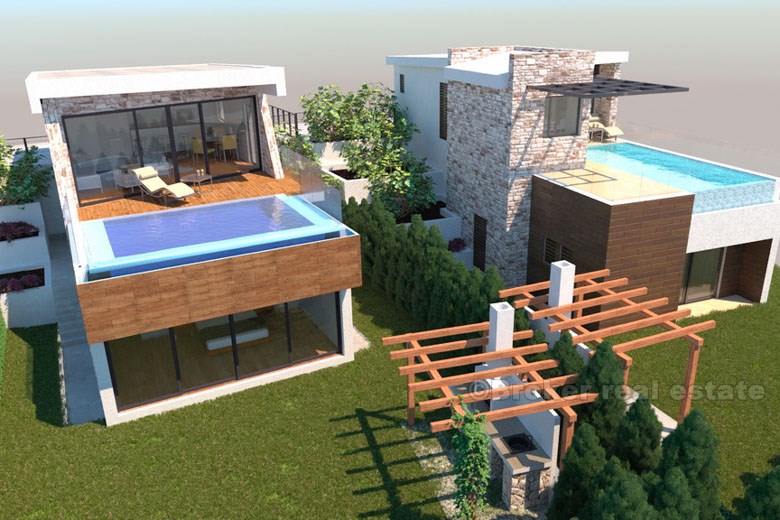 Villa moderna con piscina e vista mare in vendita