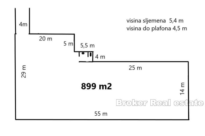 Solin, business and storage space  in the industrial zone