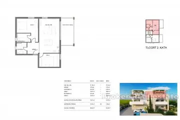 Appartements en construction avec vue sur la mer