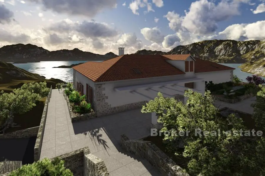Villa under bygging første rad til sjøen