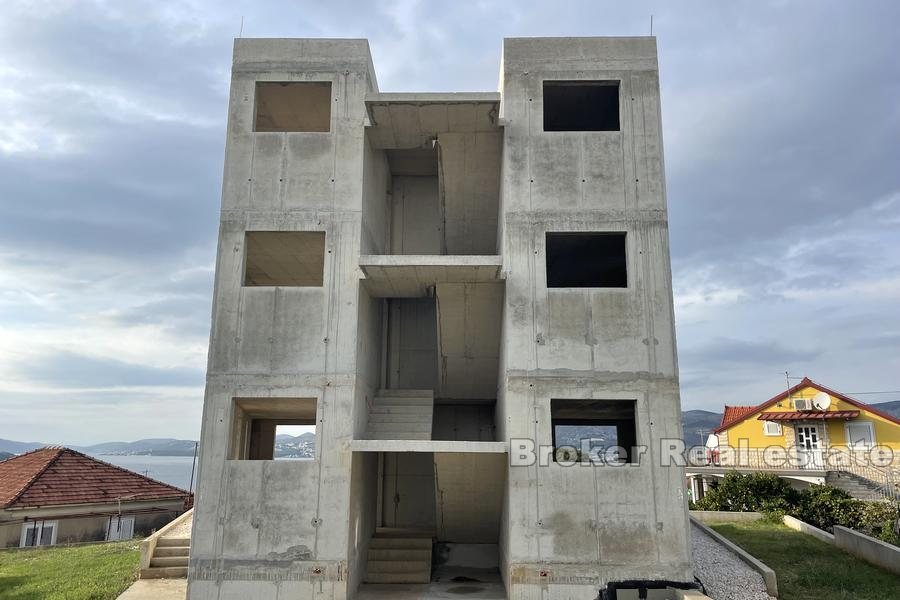 Unfinished building with sea view