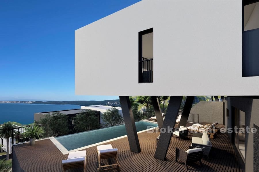 Dvojdomek moderní vila s výhledem na moře