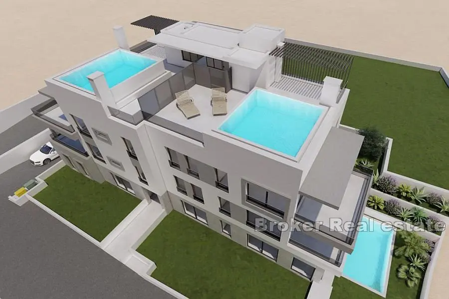Luxusní apartmány s vlastním bazénem