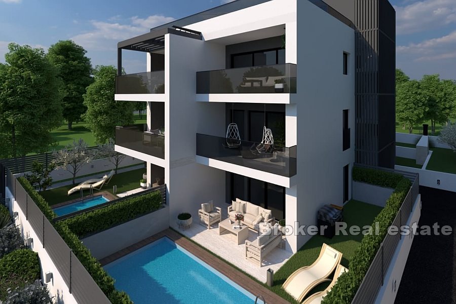 Luxury apartments with private pool