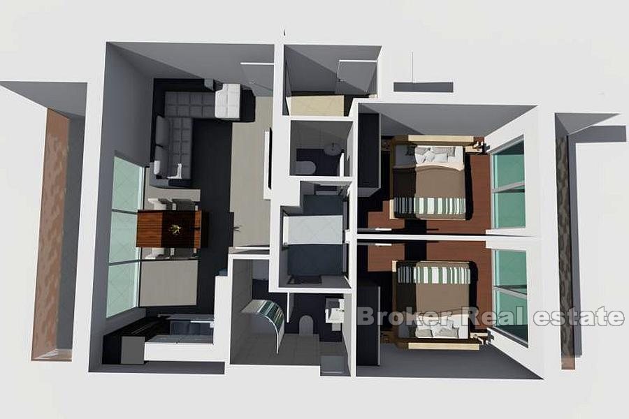 Apartment mit zwei Schlafzimmern und Meerblick