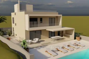 Modern villa med havsutsikt