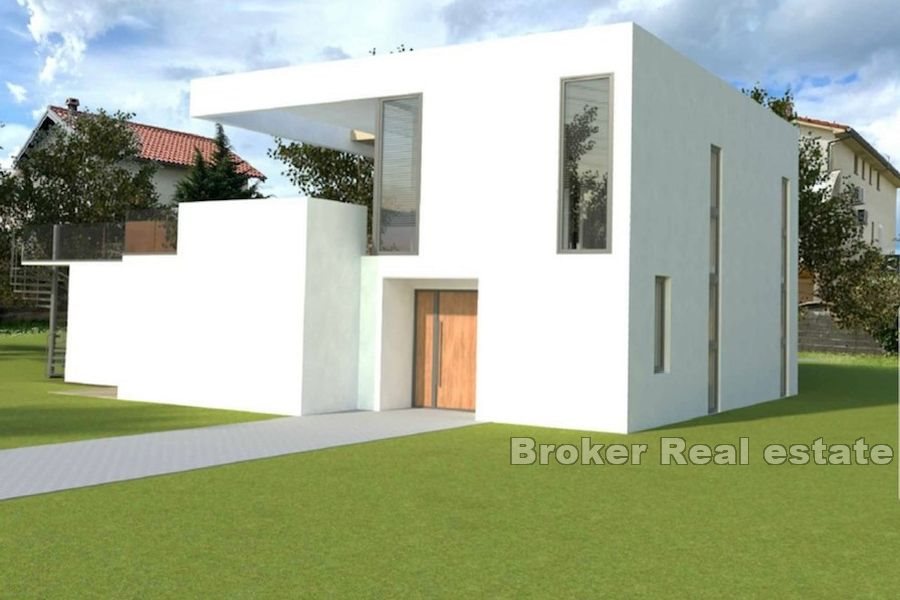 Newly built villa with swimming pool and sea view