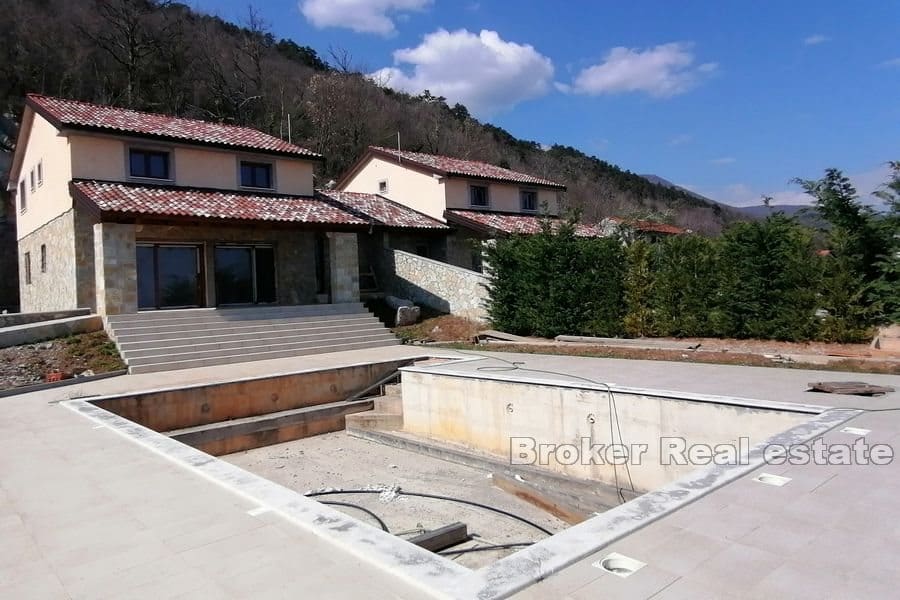 Ičići, two houses with a pool