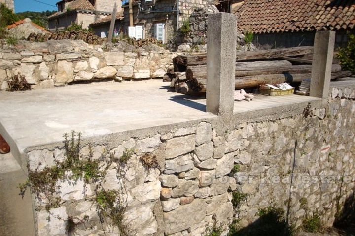 Old stone house in the center of the town