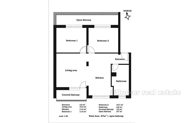 Moderne Zwei-Zimmer-Wohnung