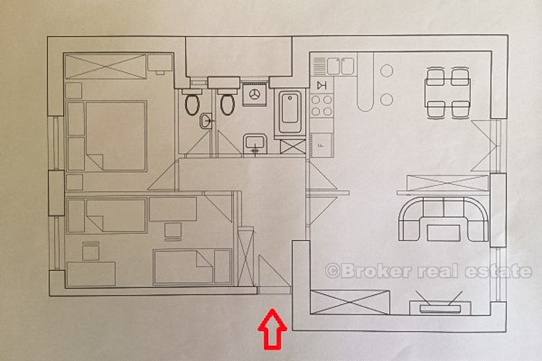 Appartamento ristrutturato con due camere da letto