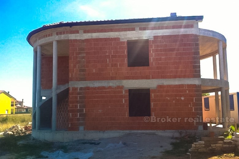 House under construction, for sale