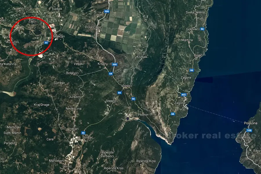 Terrain à bâtir en Istrie, superficie totale 13,861m2, à vendre.