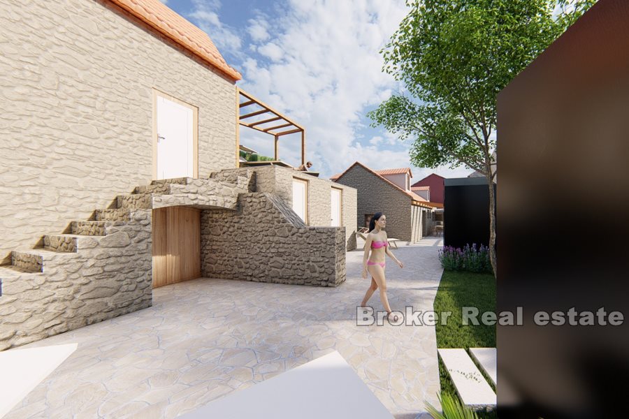 Two stone houses for sale