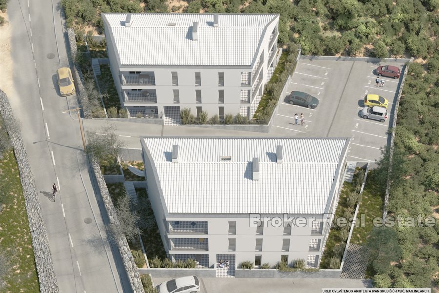 Dvouložnicové apartmány v nové budově ve Splitu