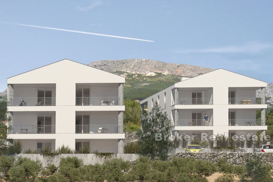 To-roms leiligheter i en ny bygning, Split-området