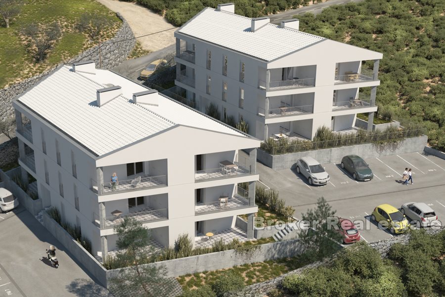 Dvouložnicové apartmány v nové budově ve Splitu