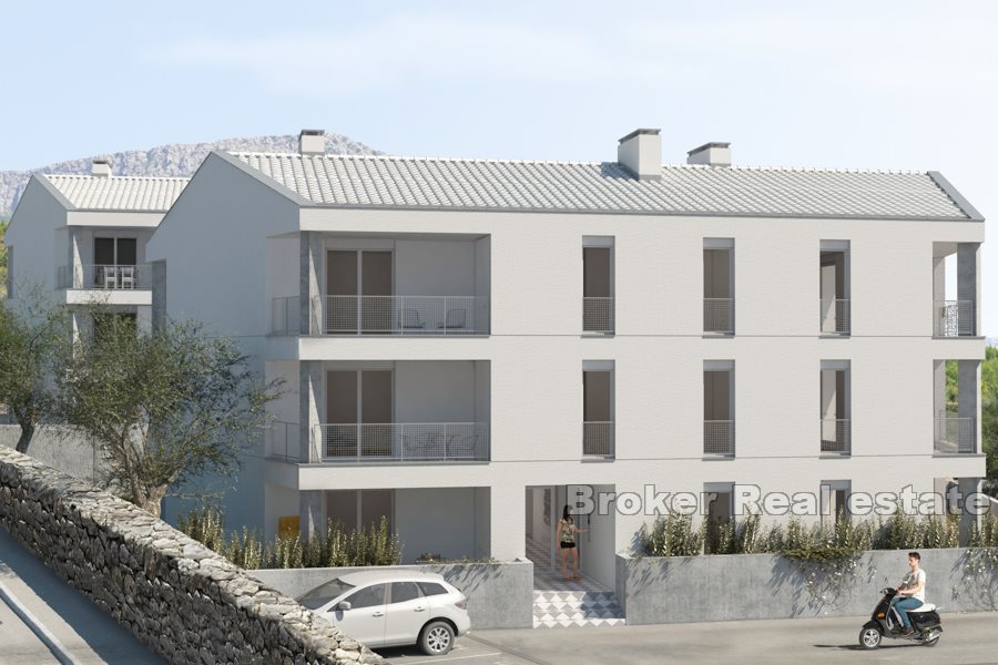 Lägenheter med två sovrum i en ny byggnad, Split-området