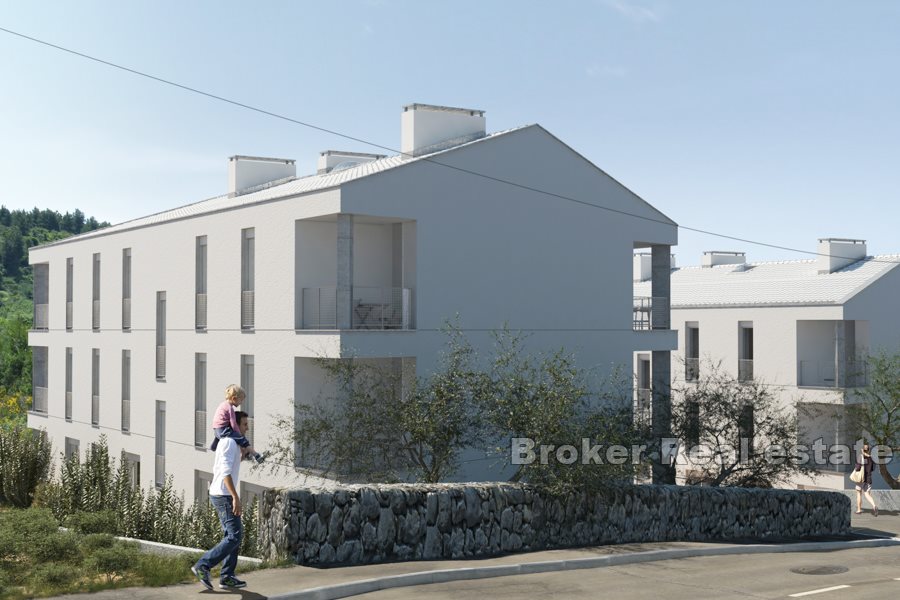 To-roms leiligheter i en ny bygning, Split-området