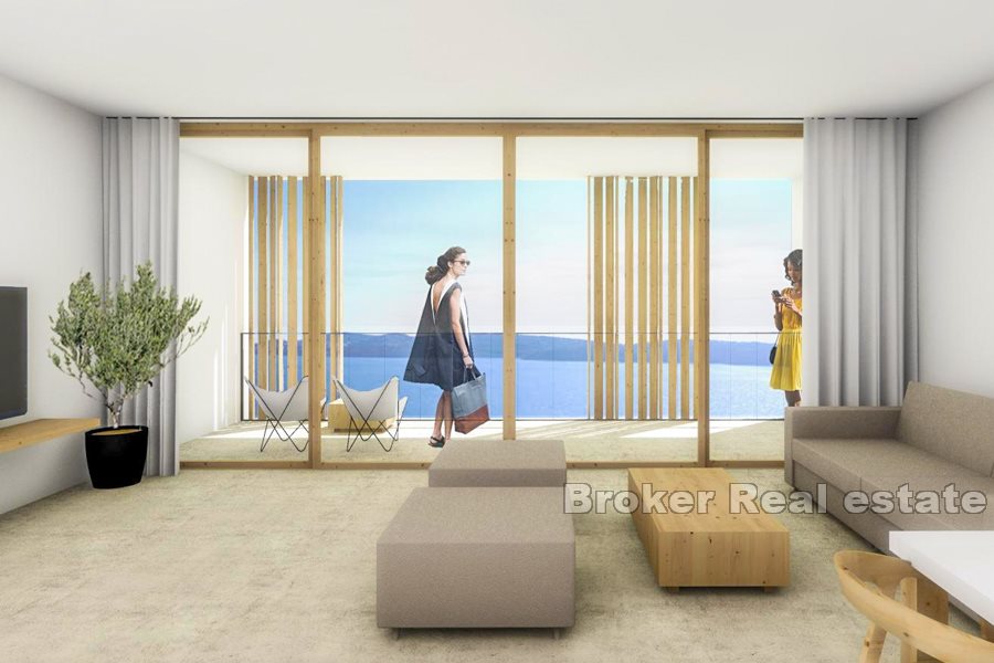 Dvosoban apartman s pogledom na more u izgradnji