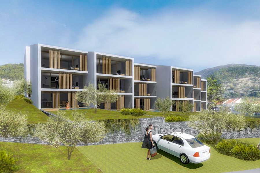 To-roms leilighet med havutsikt under konstruksjon